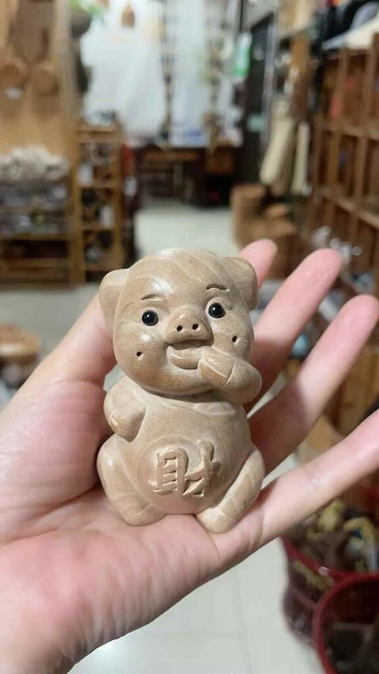 招财纳福小猪摆件