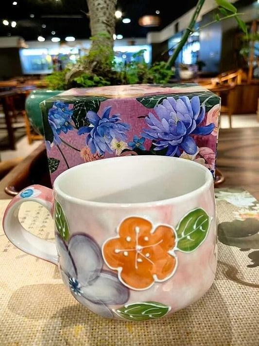 繁花咖啡杯