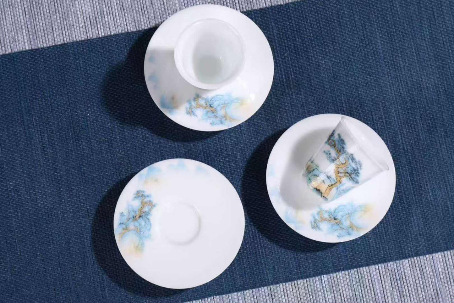 青绿山水茶具套装