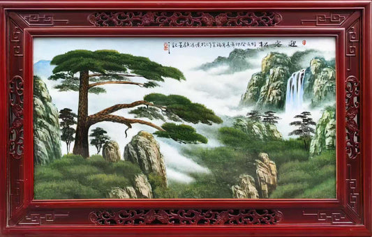 中国山水瓷板画